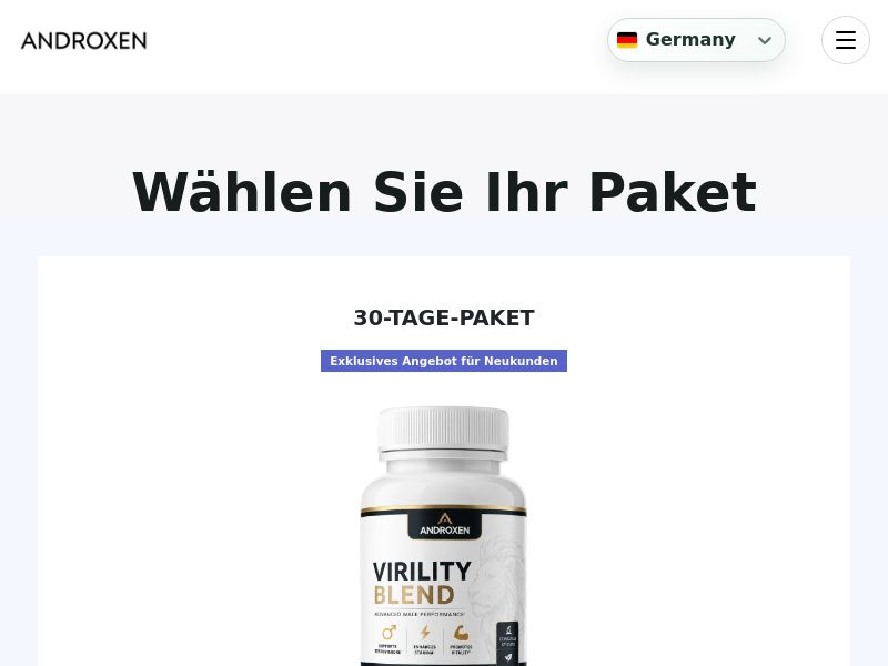 Androxen Virility Blend Προϊόν
